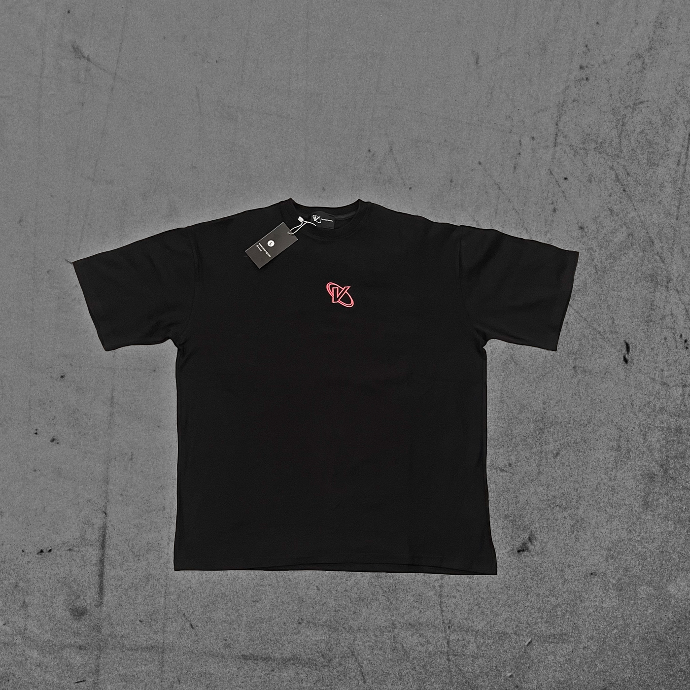 "MONEY>LOVE" BLACK OVERSIZED TEE